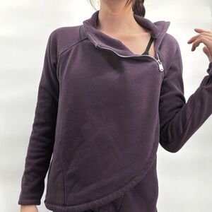 Athleta Purple Asymmetrical Zip Pullover